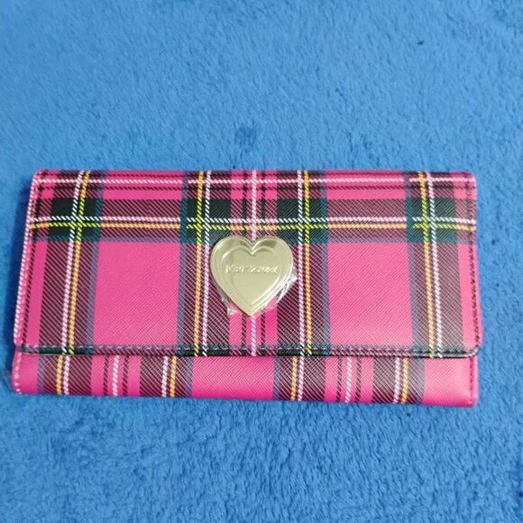 Betsey Johnson Handbags - Betsey Johnson Red and Black Plaid Wallet NWOT